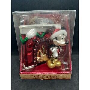 Disney Mickey Mouse Fireplace A Touch Of Magic  Holiday Christmas Ornament NEW!